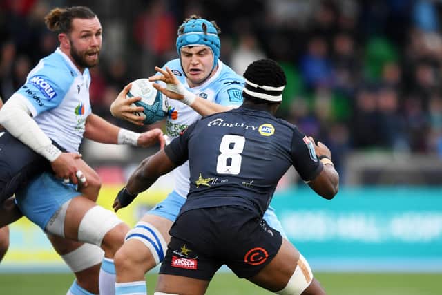 Scott Cummings suffered a hand injury during Glasgow Warriors' win over Cell C Sharks at Scotstoun. Picture: Ross MacDonald/SNS