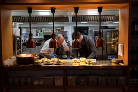 The busy kitchens of The Bracken Hide Hotel restaurant, Am Braigh.