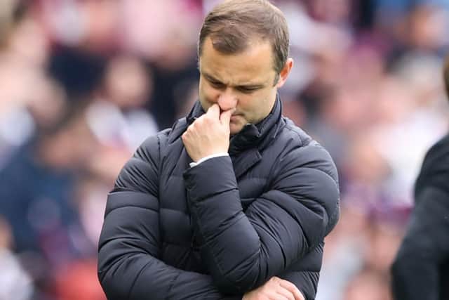 Shaun Maloney pictured during what proved to be his final match in charge of Hibs - the Scottish Cup semi-final defeat to Hearts at Hampden on Saturday. (Photo by Craig Williamson / SNS Group)