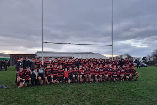 North Berwick High School's under-16s and 18s squads