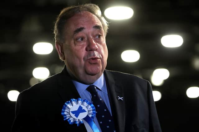 Alba Party leader Alex Salmond talks to the media as votes are being counted for the Scottish Parliamentary Elections at the P&J Live/TECA, Aberdeen. Picture: Andrew Milligan/PA Wire