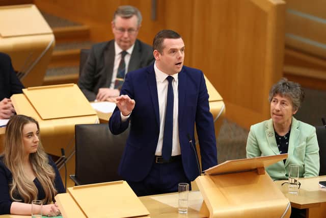 Douglas Ross at FMQs (Photo by Jeff J Mitchell/Getty Images)