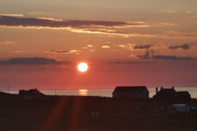 A sunset view over the Atlantic ocean to the west of Lewis which Mr Craig said will impacted by the windfarm if it is to go ahead (pic: John Craig)