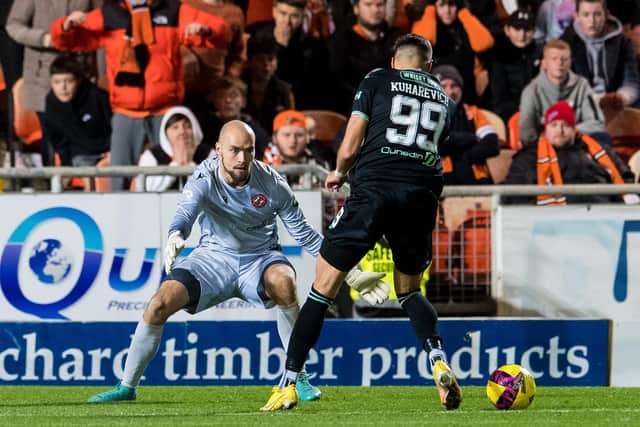 Carljohan Eriksson made a number of good saves to deny Hibs on Tuesday night.