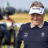 Four-time Bernhard Langer conducts an prior to the Senior Open Championship presented by Rolex at Carnoustie Golf Links. Picture: Kenny Smith/Getty Images.