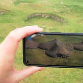 Augmented reality archaeology at Cladh Hallan. Credit - Uist Virtual Archaeology Project