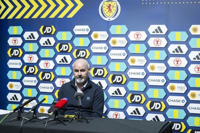 Steve Clarke speaks to the media after his naming his latest Scotland squad.