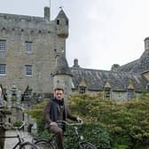 Sam Heughan and Graham McTavish at Cawdor Castle PIC: Peter Sandground