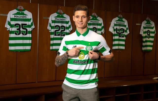 Patryk Klimala signed for Celtic for £3.5m in January.