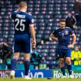 Scotland's John McGinn is left dejected at full time after the Euro 2020 defeat to Czech Republic at Hampden Park (Photo by Craig Williamson / SNS Group)