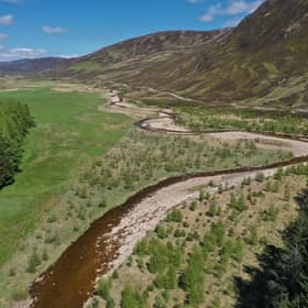 The upper tributary of the Dee, an important spawning ground and nursery for the iconic spring salmon.