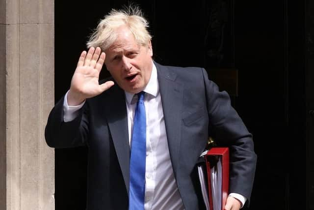 Boris Johnson leaves 10 Downing Street