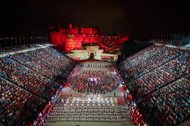 The Royal Edinburgh Military Tattoo has been staged at Edinburgh Castle esplanade since 1950.