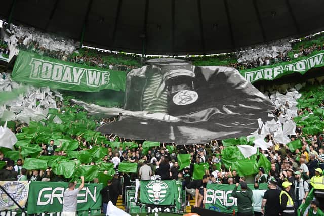 Celtic fan group, The Green Brigade, are planning a full stadium tifo to mark the club's impending title win. (Photo by Rob Casey / SNS Group)
