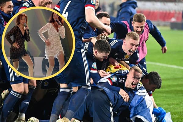 The disco hit clinched a spot in the top 3 of the UK charts after a video of the victorious Scotland football team dancing to it went viral.