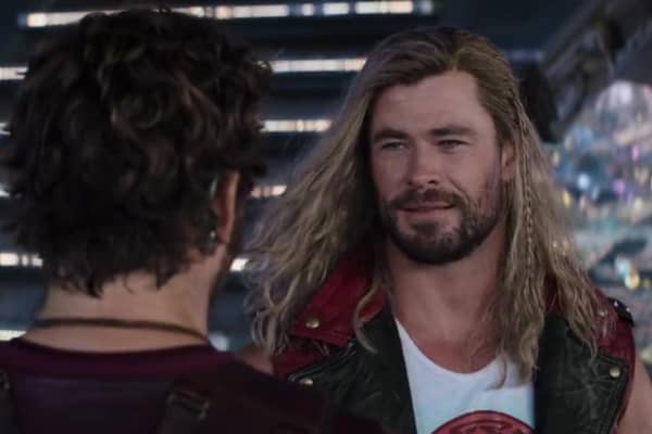 Thor is back - and he's gone full rocker chic with his new outfit. Photo: Disney / Marvel.