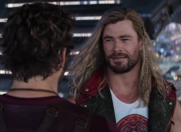 Thor is back - and he's gone full rocker chic with his new outfit. Photo: Disney / Marvel.