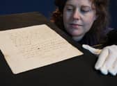The letter, which features the handwriting of Mary Queen of Scots.