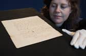 The letter, which features the handwriting of Mary Queen of Scots.