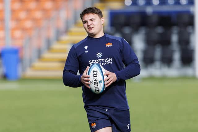 Patrick Harrison during an Edinburgh Rugby training session.