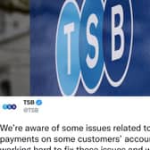 TSB has apologised and said it's working to fix the issue