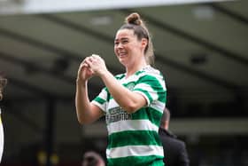 Natasha Flint netted a double for Celtic in a 2-1 victory over Rangers in the SWPL. (Photo by Ewan Bootman / SNS Group)