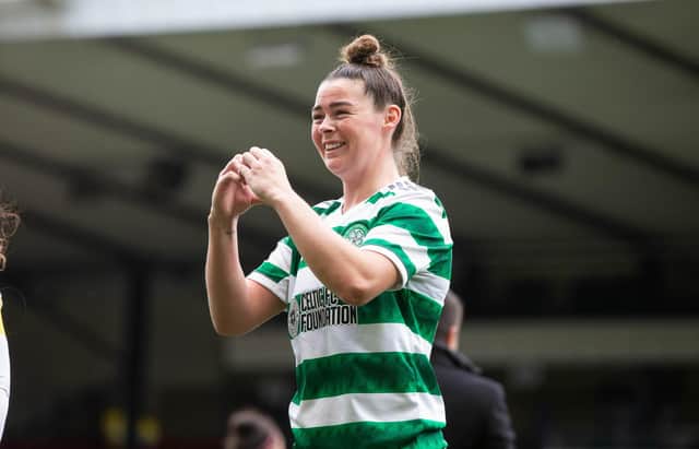Natasha Flint netted a double for Celtic in a 2-1 victory over Rangers in the SWPL. (Photo by Ewan Bootman / SNS Group)