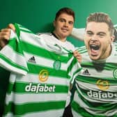 James Forrest signs a new contract at Celtic Park, on May 12, 2022, in Glasgow, Scotland.  (Photo by Ross MacDonald / SNS Group)