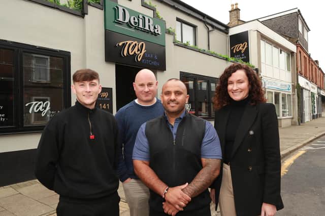 In a separate deal, Reward Funding has provided a finance package to Perry Uppal of R&J Uppal Holdings. Pictured are Leyton Loughran (Reward), Brian Machray (Reward), Perry Uppal (R&J Uppal) and Lucie Martin (Reward).