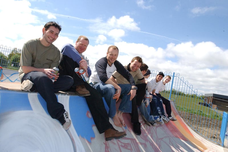 Pictured at a new skateboard park at Temple Park Centre in 2005 but who can tell us more?