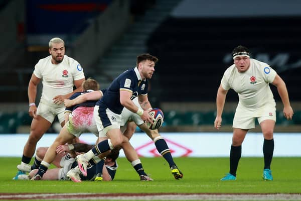 Ali Price in action against England during Scotland's 11-6 win at Twickenham. Picture: David Rogers/Getty Images