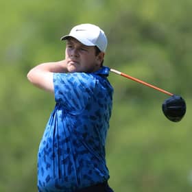 Bob MacIntyre plays his shot from the seventh tee during the final round of the Myrtle Beach Classic at Dunes Golf & Beach Club in Myrtle Beach, South Carolina. Picture: Sam Greenwood/Getty Images.
