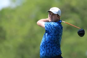 Bob MacIntyre plays his shot from the seventh tee during the final round of the Myrtle Beach Classic at Dunes Golf & Beach Club in Myrtle Beach, South Carolina. Picture: Sam Greenwood/Getty Images.