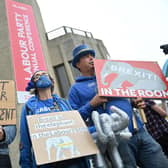 Anti-Brexit campaigners demonstrate outside the Labour Party conference in Brighton in September (Picture: Justin Tallis/AFP via Getty Images)