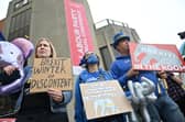 Anti-Brexit campaigners demonstrate outside the Labour Party conference in Brighton in September (Picture: Justin Tallis/AFP via Getty Images)