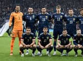 Scotland starting eleven during a UEFA Nations League match between Scotland and Armenia at Hampden Park, on June  08, 2022, in Glasgow, Scotland. (Photo by Alan Harvey / SNS Group)