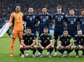 Scotland starting eleven during a UEFA Nations League match between Scotland and Armenia at Hampden Park, on June  08, 2022, in Glasgow, Scotland. (Photo by Alan Harvey / SNS Group)