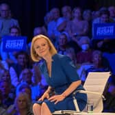 Foreign Secretary Liz Truss speaks during the second Conservative party membership hustings