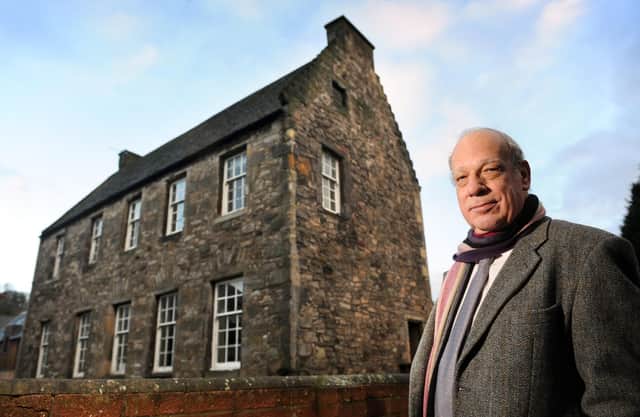 Bill Jamieson by Edinburgh's Panmure House, once home to Adam Smith, in 2011