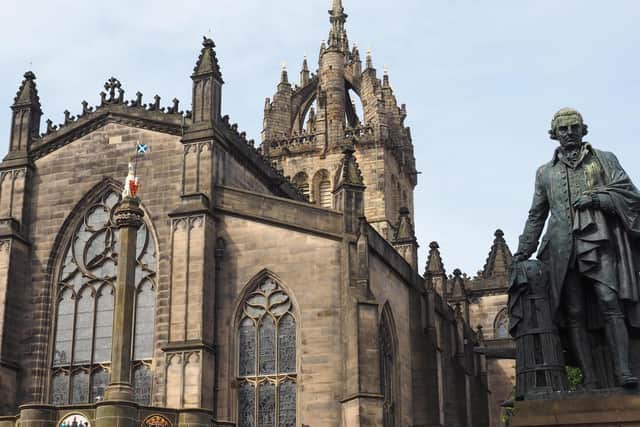 King David I founded St Giles' in 1124, it is a parish church in the Old Town of Edinburgh where the Queen's body will lie in state prior to being moved to London.