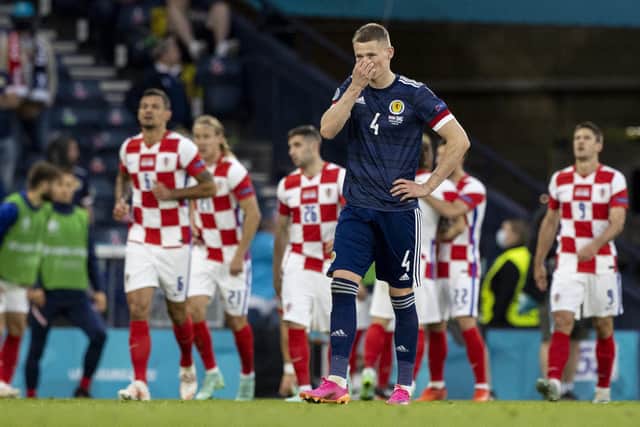 Scott McTominay during Euro 2020 match between Croatia and Scotland at Hampden, on June 22, 2021. (Photo by Craig Williamson / SNS Group)