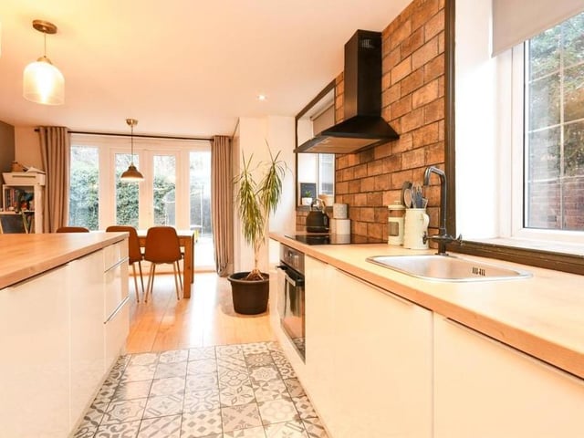 The kitchen/diner from a different angle. There is room for all the appliances you need for modern living, while a separate pantry is s surprise bonus.