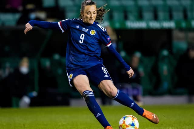 Caroline Weir late penalty completed an impressive win for Scotland in Belfast. (Photo by Ross Parker / SNS Group)
