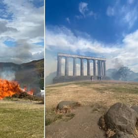 Calton Hill fire: Emergency services in attendance as fire breaks out in Edinburgh city centre