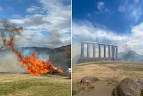 Calton Hill fire: Emergency services in attendance as fire breaks out in Edinburgh city centre