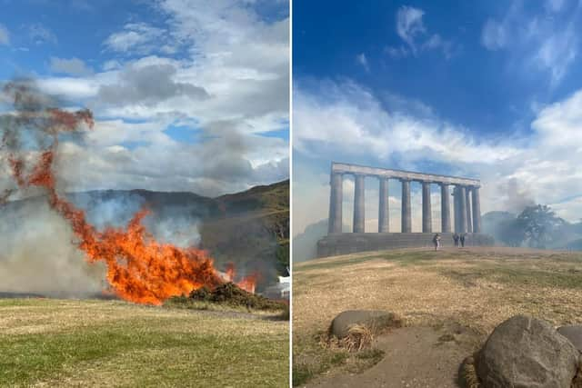 Calton Hill fire: Emergency services in attendance as fire breaks out in Edinburgh city centre