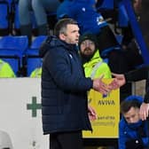 St Johnstone manager Callum Davidson and Rangers boss Michael Beale shake hands. (Photo by Ross Parker / SNS Group)