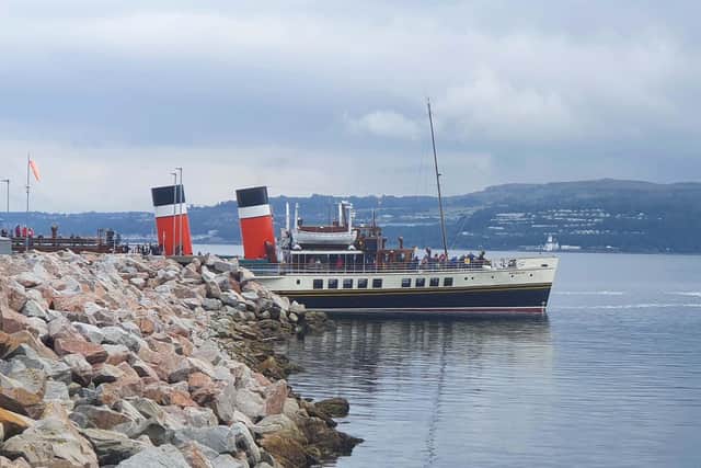 Waverley about to leave Dunoon for Rothesay on Friday. Picture: John Devlin