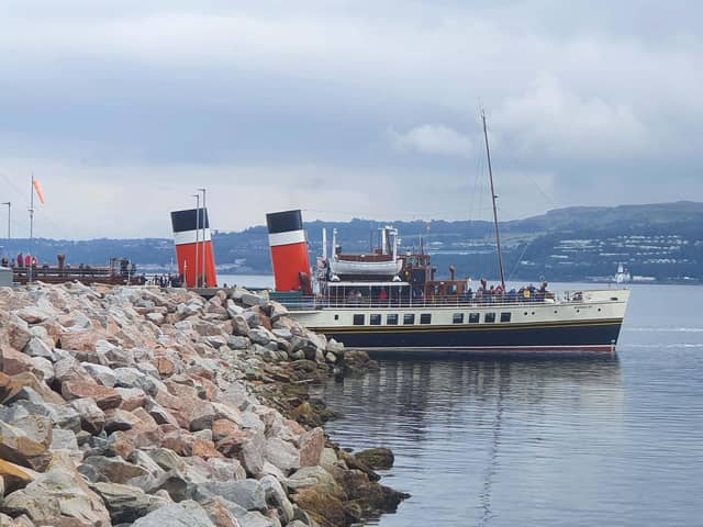 Waverley about to leave Dunoon for Rothesay on Friday. Picture: John Devlin