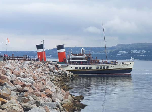 Waverley about to leave Dunoon for Rothesay on Friday. Picture: John Devlin
